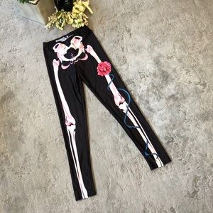 Skeleton Halloween High Waist Leggings